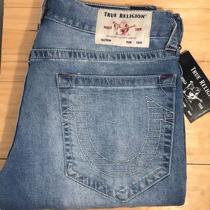Men’s NWT True Religion Geno Slim Moto Jean - Size 34x34